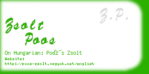 zsolt poos business card